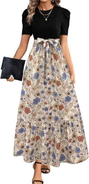 Summer Dresses for Women 2025,Spring Wrap Dress for Women Plus Size A Line Wedding Guest Womens Easter Dresses