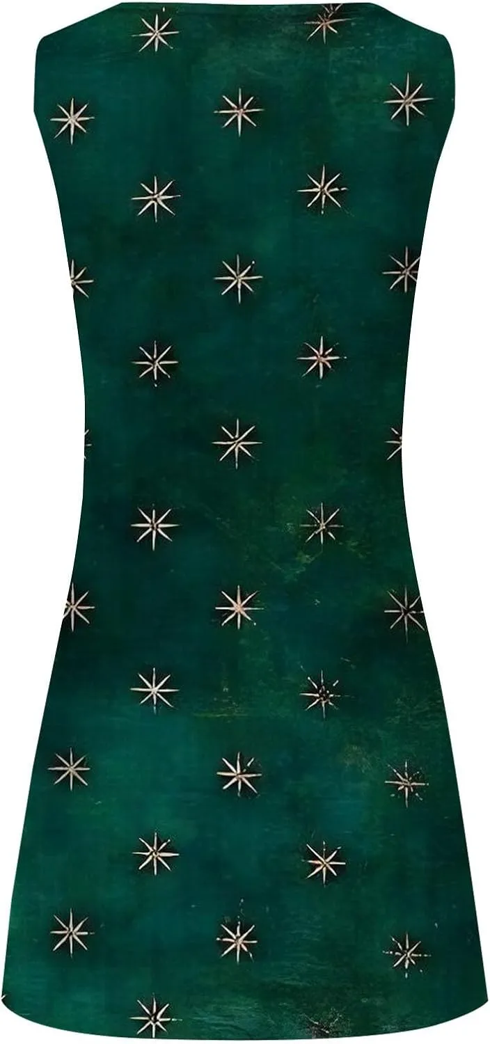 Sundresdes for Women Over 50 Sun Dresses for Women 2025 Vacation Beach Casual Summer Sundresses Sleeveless Tank