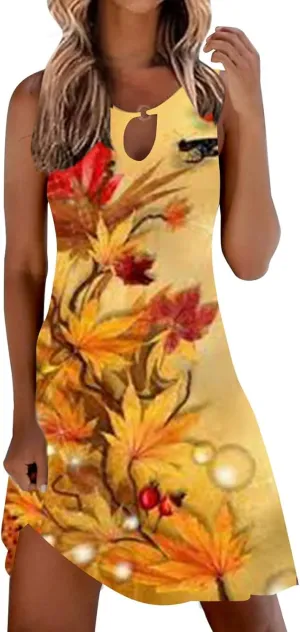 Sundresdes for Women Over 50 Sun Dresses for Women 2025 Vacation Beach Casual Summer Sundresses Sleeveless Tank