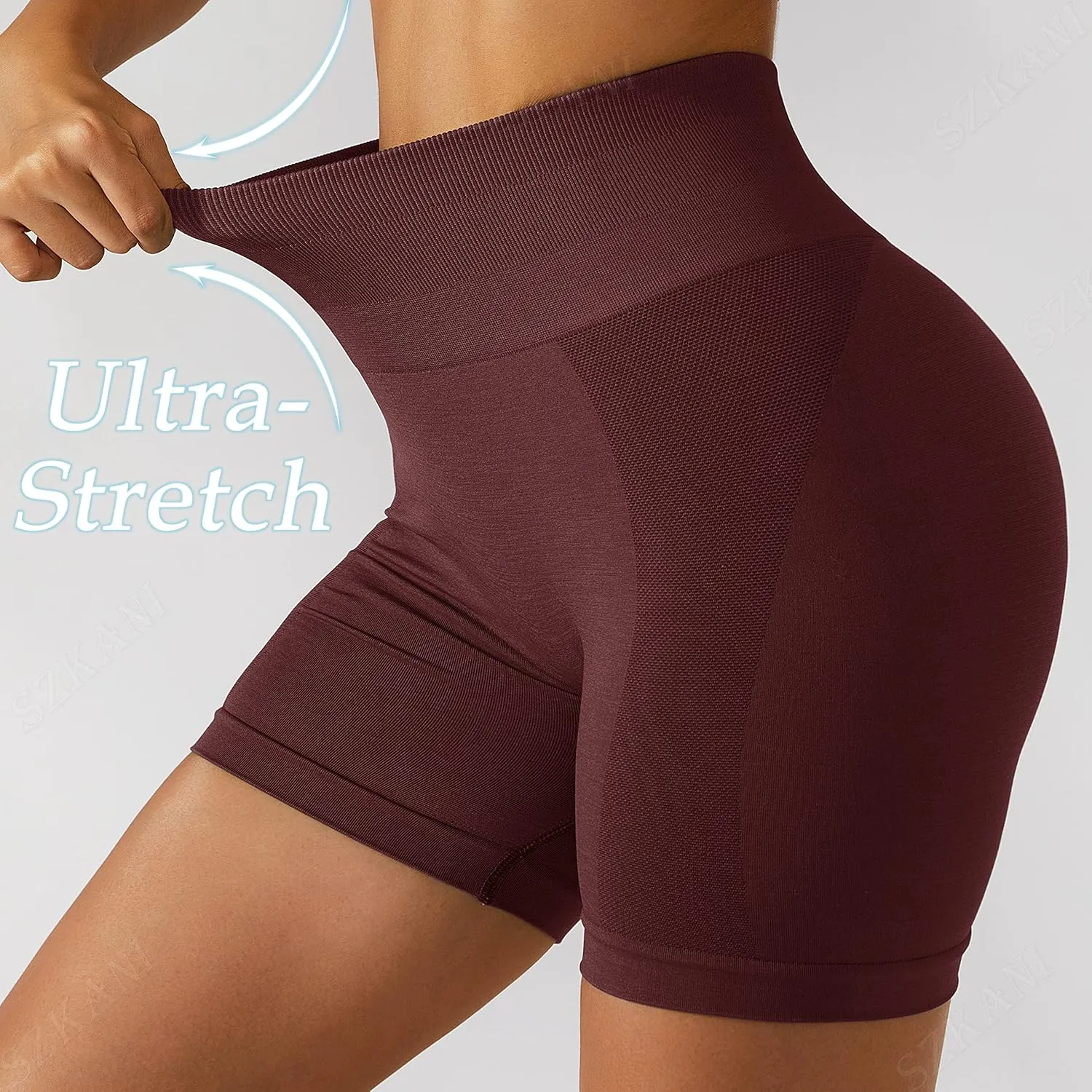 SZKANI Butt Lifting Workout Shorts for Women Booty Seamless Scrunch Butt Gym Shorts High Waist Yoga Biker Shorts