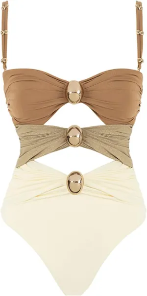 TARIENDY Womens One Piece Swimsuits Cut Out Color Block Bathing Suits Ruched Beach Swimwear Summer Sexy Swim Suits Trendy