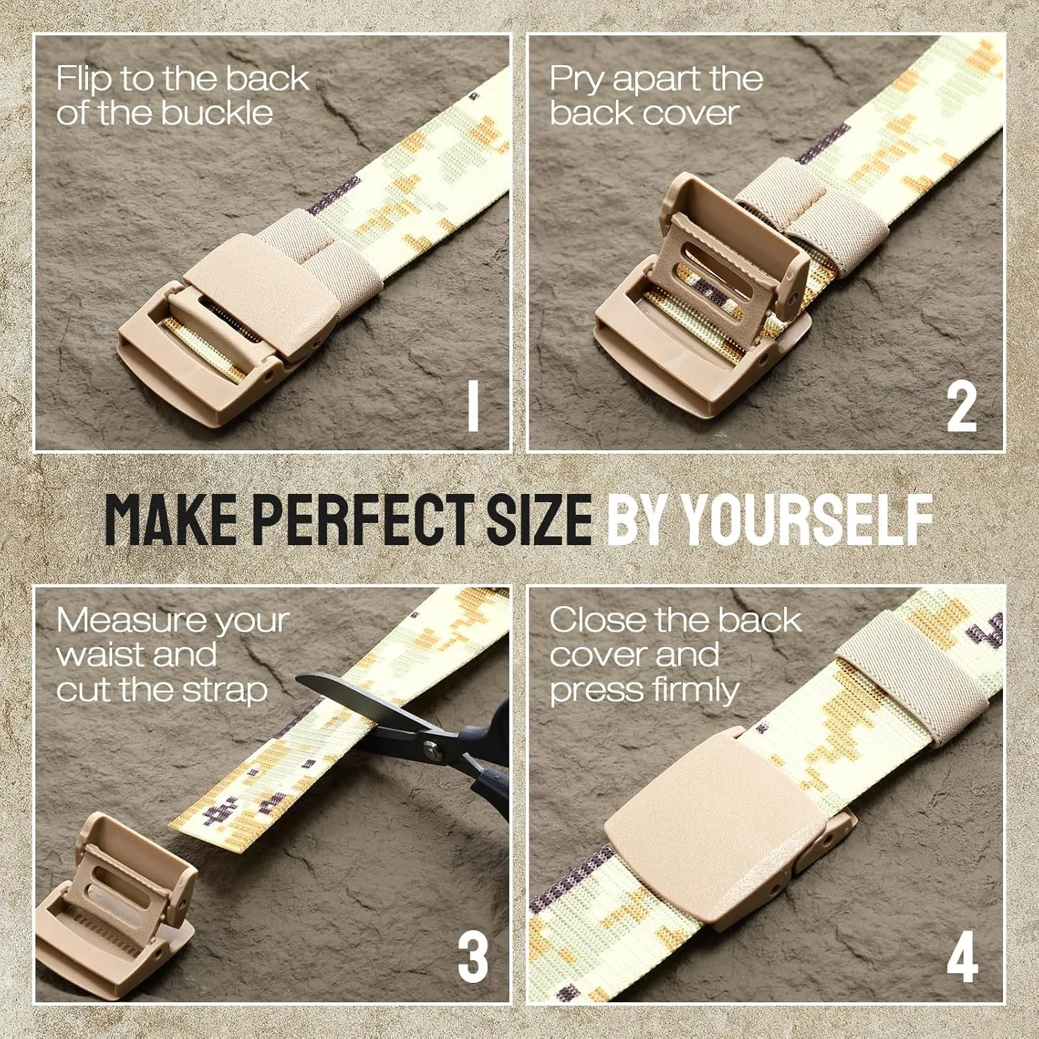 Tarpop 10 Pack Nylon Military Belts for Men Canvas Web Woven Waist Breathable Nylon Belt for Men, 47 Inch