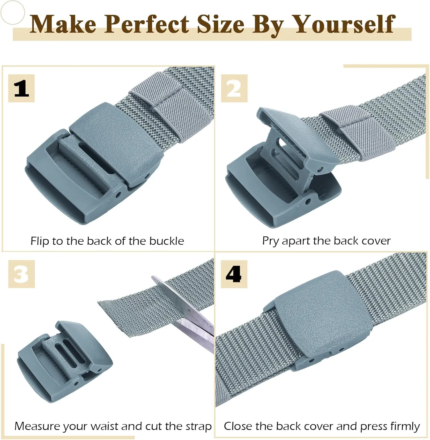 Tarpop 10 Pack Nylon Military Belts for Men Canvas Web Woven Waist Breathable Nylon Belt for Men, 47 Inch
