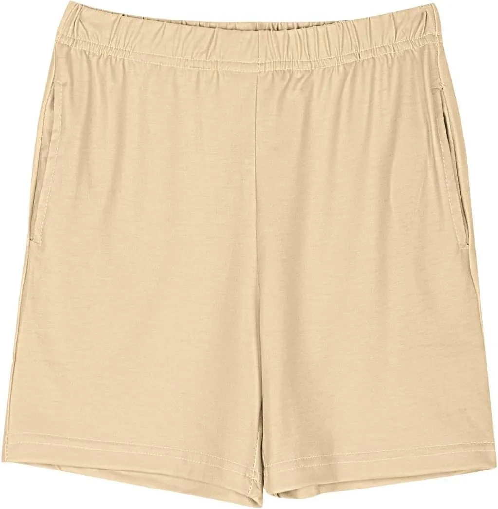 Teen Girls Preppy Athletic Shorts High Waist Elastic Sports Shorts Solid Quick Dry Running Shorts Pants with Pockets