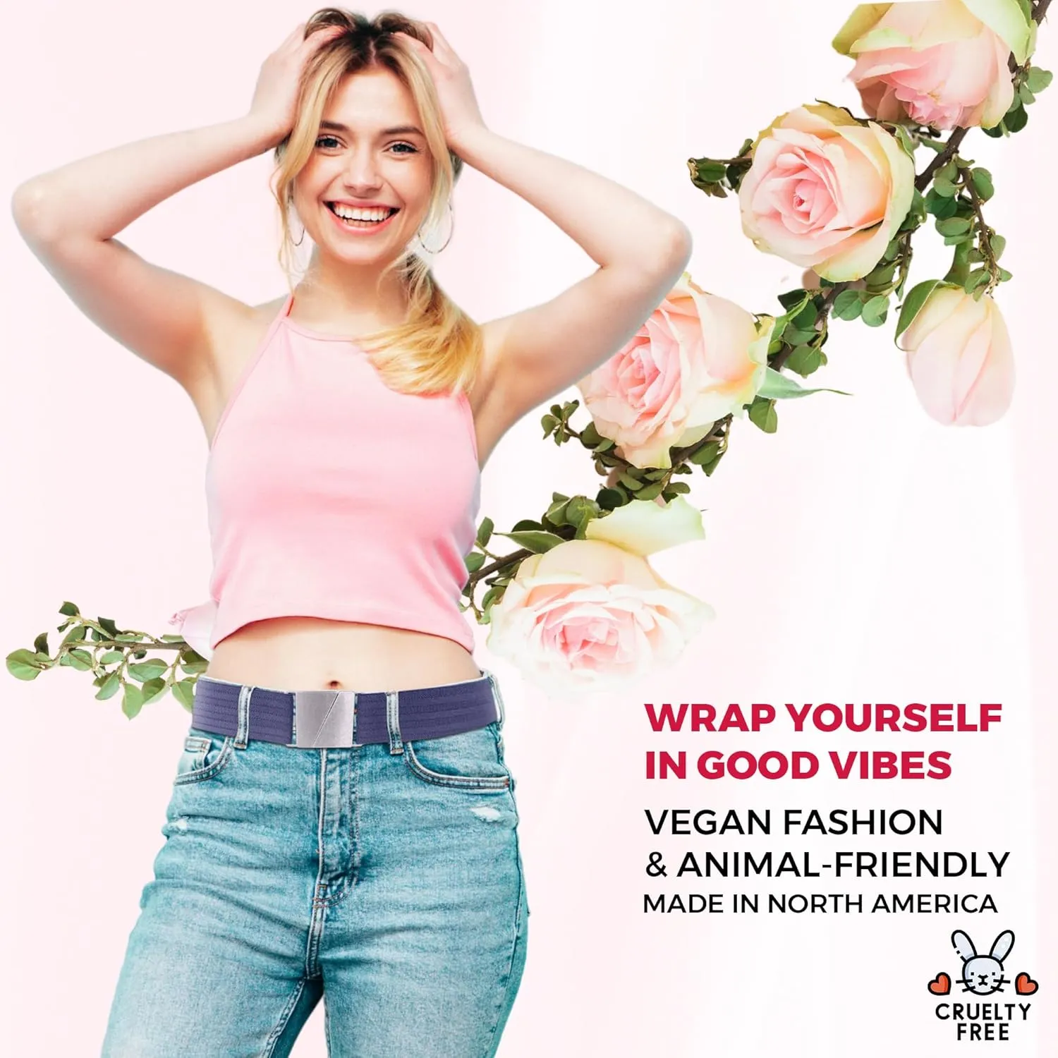 Truth Elastic Belts for Women & Men, Adjustable Flat Buckle, Invisible Stretch Belts for Jeans, Pants and Plus Sizes