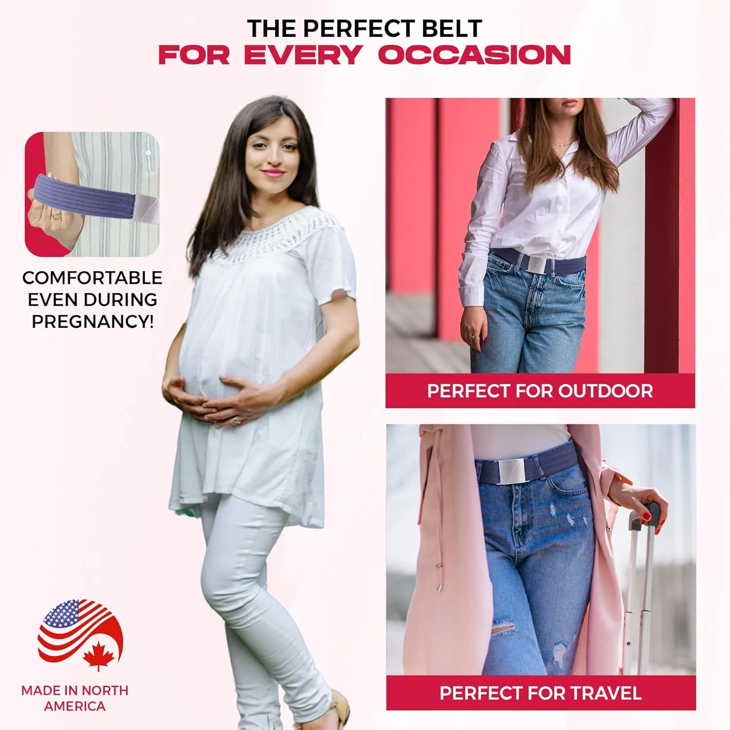 Truth Elastic Belts for Women & Men, Adjustable Flat Buckle, Invisible Stretch Belts for Jeans, Pants and Plus Sizes