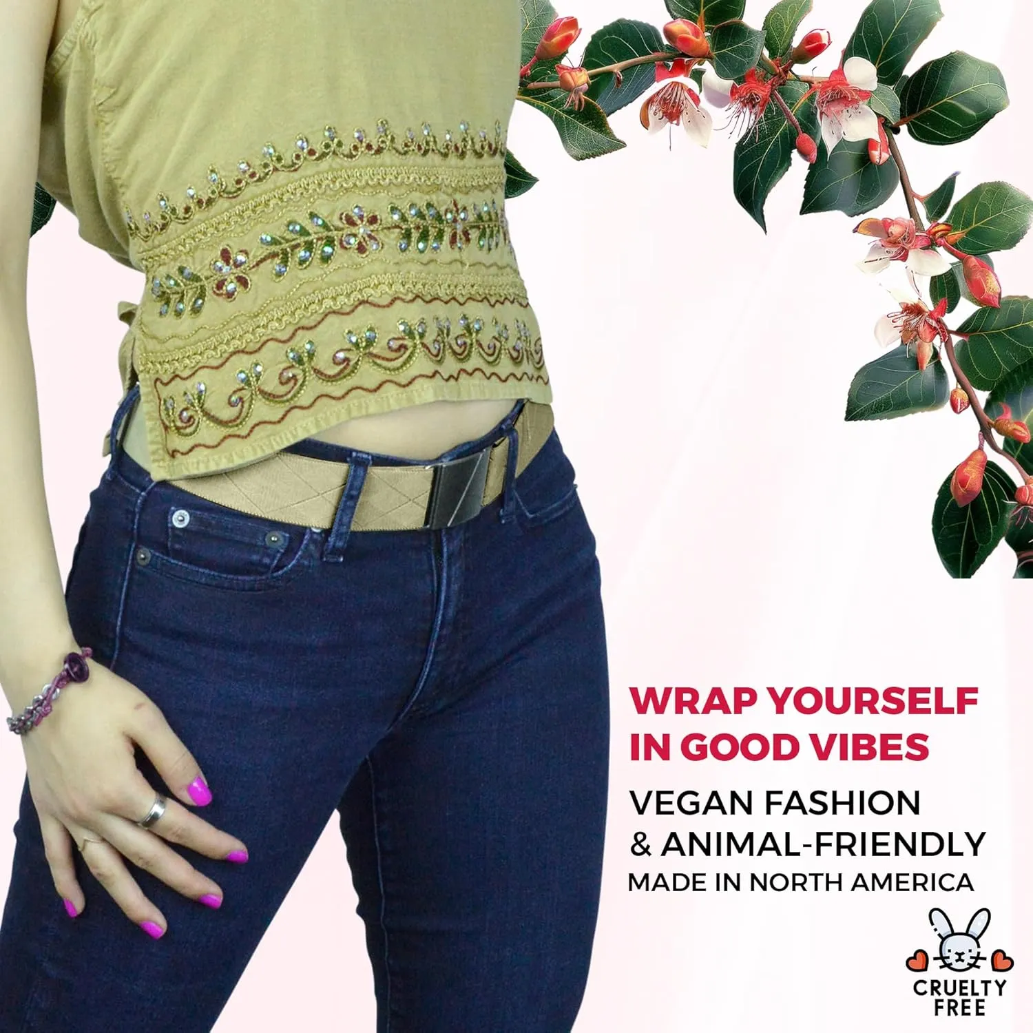 Truth Elastic Belts for Women & Men, Adjustable Flat Buckle, Invisible Stretch Belts for Jeans, Pants and Plus Sizes