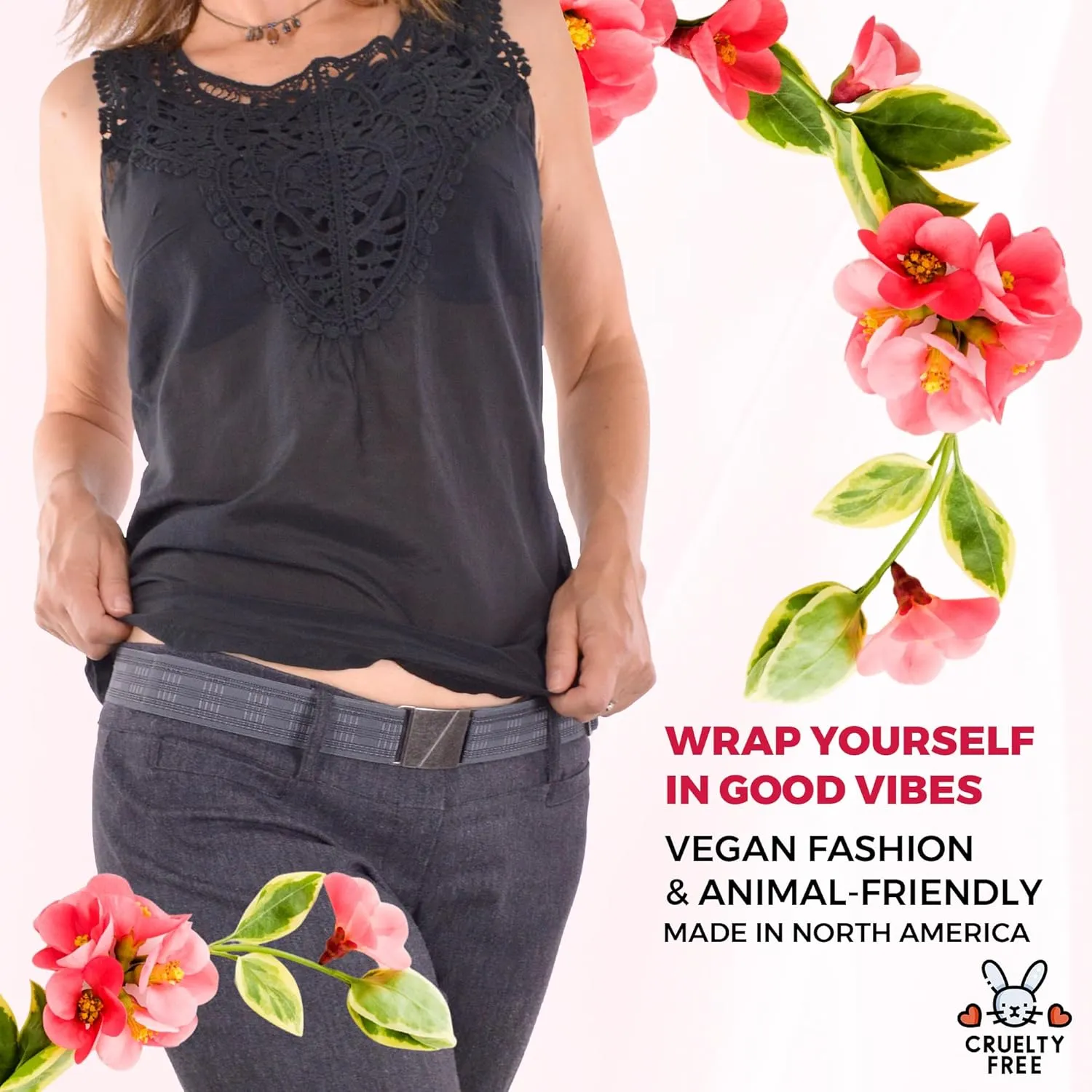 Truth Elastic Belts for Women & Men, Adjustable Flat Buckle, Invisible Stretch Belts for Jeans, Pants and Plus Sizes