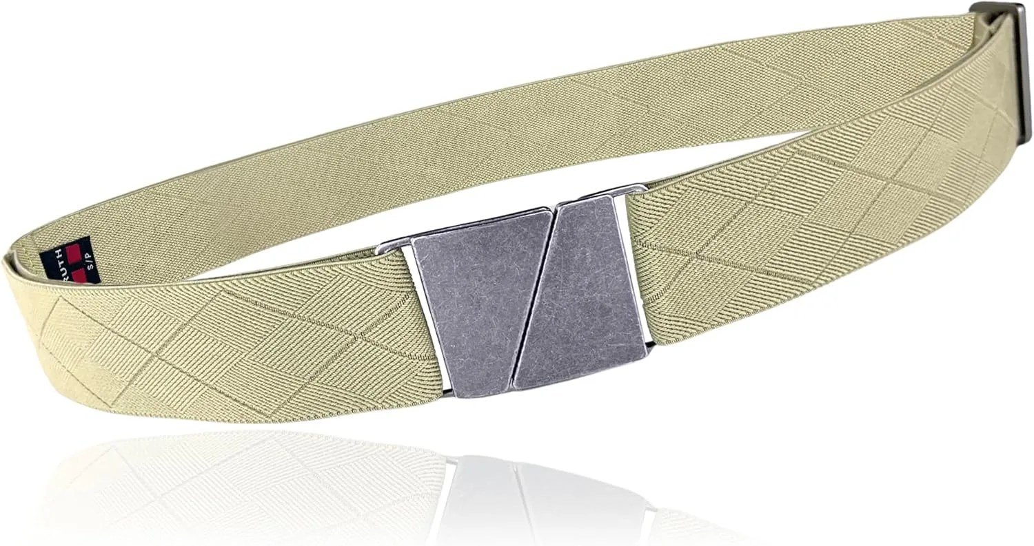 Truth Elastic Belts for Women & Men, Adjustable Flat Buckle, Invisible Stretch Belts for Jeans, Pants and Plus Sizes