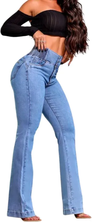 utcoco High Waisted Bootcut Jeans for Women 2025 Trendy Stretch Slim Fit Bell Bottom Flare Jeans for Women