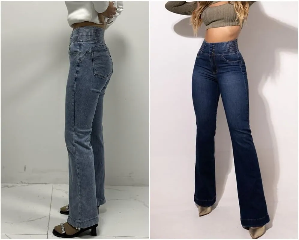 utcoco High Waisted Bootcut Jeans for Women 2025 Trendy Stretch Slim Fit Bell Bottom Flare Jeans for Women