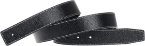 UzHot Reversible H Full Grain Leather Belt Strap Without Buckle Blank Replacement Strip For Women And Men 32mm Wide