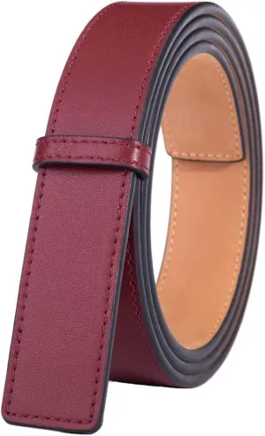 Vatee's Genuine Leather Replacement Belts For Women Without Buckle Dress Belt Strap Wide 29mm/20mm