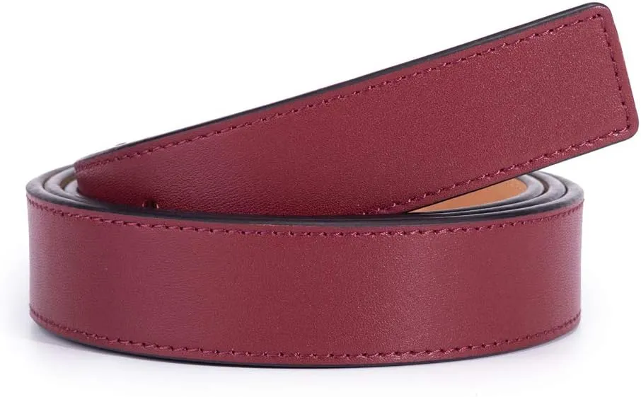 Vatee's Genuine Leather Replacement Belts For Women Without Buckle Dress Belt Strap Wide 29mm/20mm