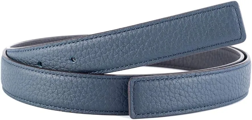 Vatee's Women's Reversible Real Leather Replacement Belt Strap without Buckle 1"/25mm Wide