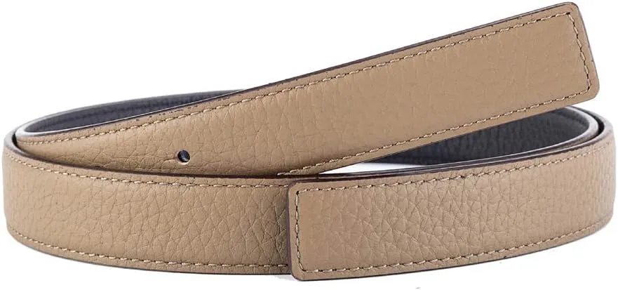 Vatee's Women's Reversible Real Leather Replacement Belt Strap without Buckle 1"/25mm Wide