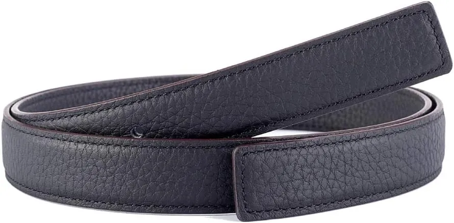 Vatee's Women's Reversible Real Leather Replacement Belt Strap without Buckle 1"/25mm Wide