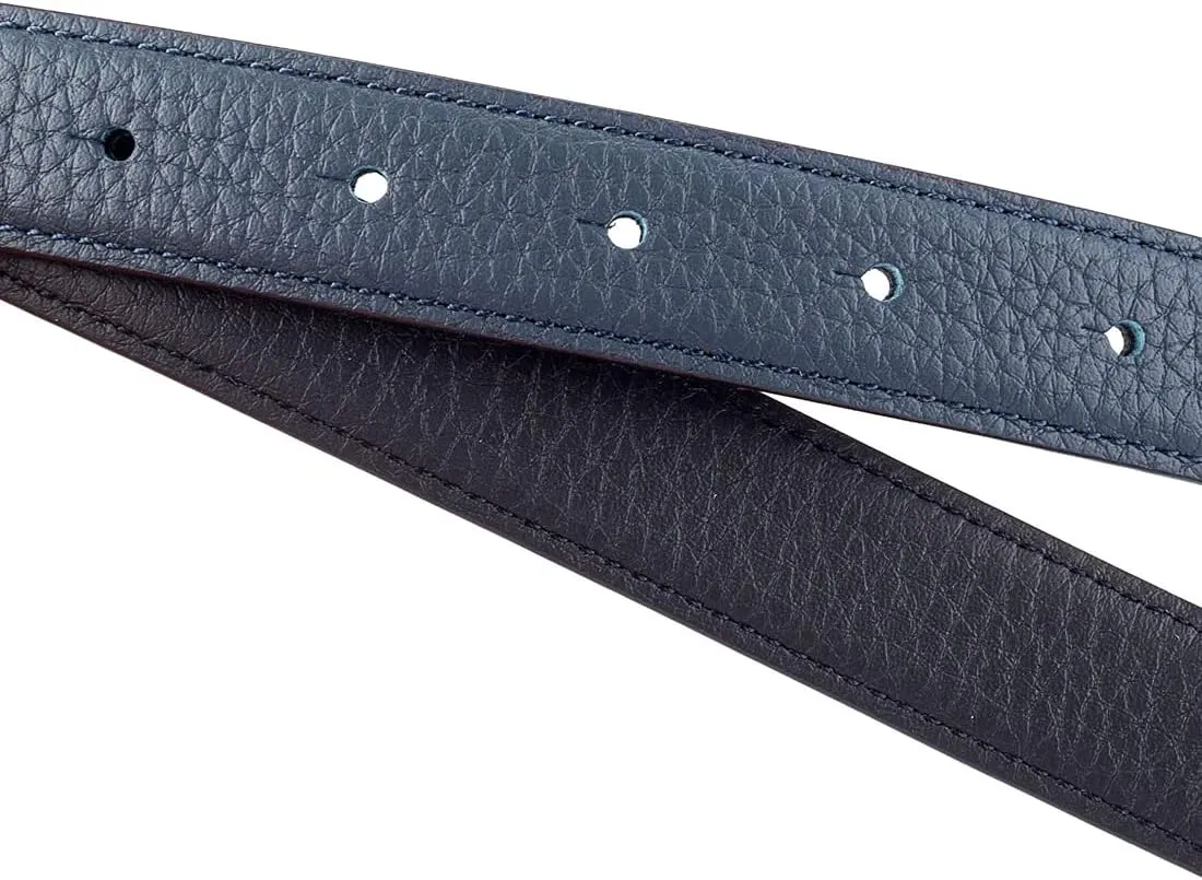 Vatee's Women's Reversible Real Leather Replacement Belt Strap without Buckle 1"/25mm Wide