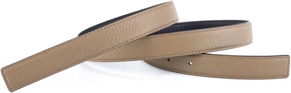 Vatee's Women's Reversible Real Leather Replacement Belt Strap without Buckle 1"/25mm Wide