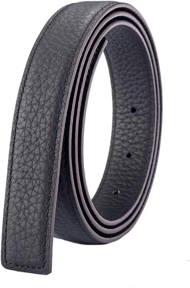 Vatee's Women's Reversible Real Leather Replacement Belt Strap without Buckle 1"/25mm Wide