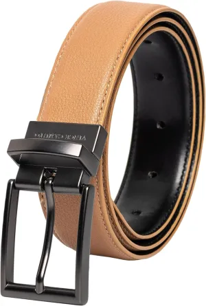 Vince Camuto Belts Men | Reversible with a Gun Metal Belt Buckle | Bonded Leather Belt Tailored for Men