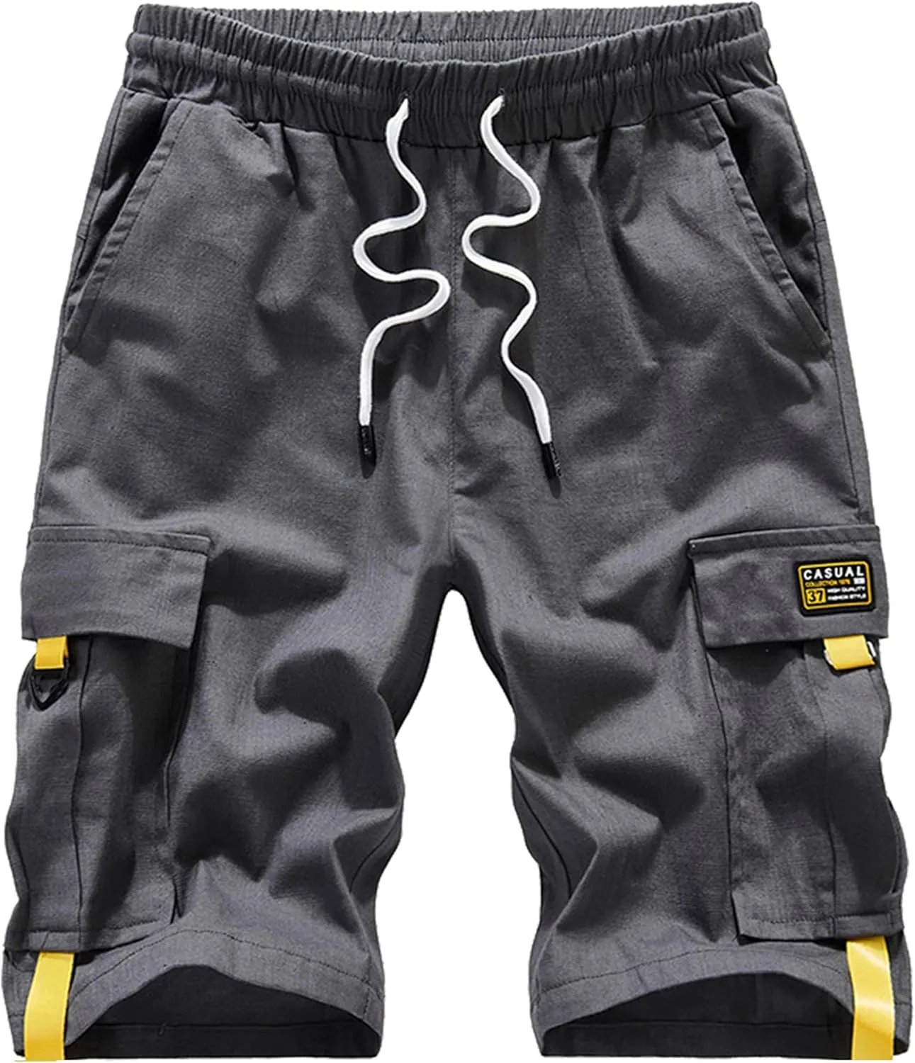 VtuAOL Women's Cargo Shorts Elastic Waist Comfy Cotton Loose Fit Shorts