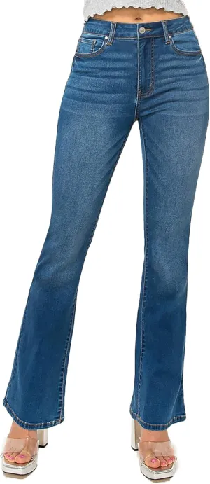 WAX JEAN Women's High Waisted Slim Bootcut Jeans