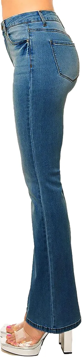 WAX JEAN Women's High Waisted Slim Bootcut Jeans