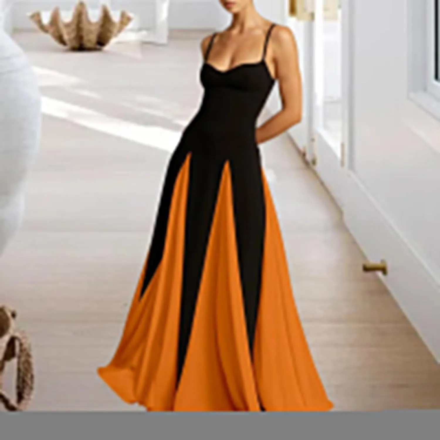 Wedding Guest Dress The Waist Flowy Swing Maxi Dress Formal Dresses Dressy Vacation Dresses 2025