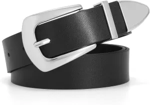 WHIPPY Women Leather Belt for Jeans Pants Dresses Fashion Ladies Western Leather Belt