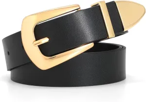 WHIPPY Women Leather Belt for Jeans Pants Dresses Fashion Ladies Western Leather Belt