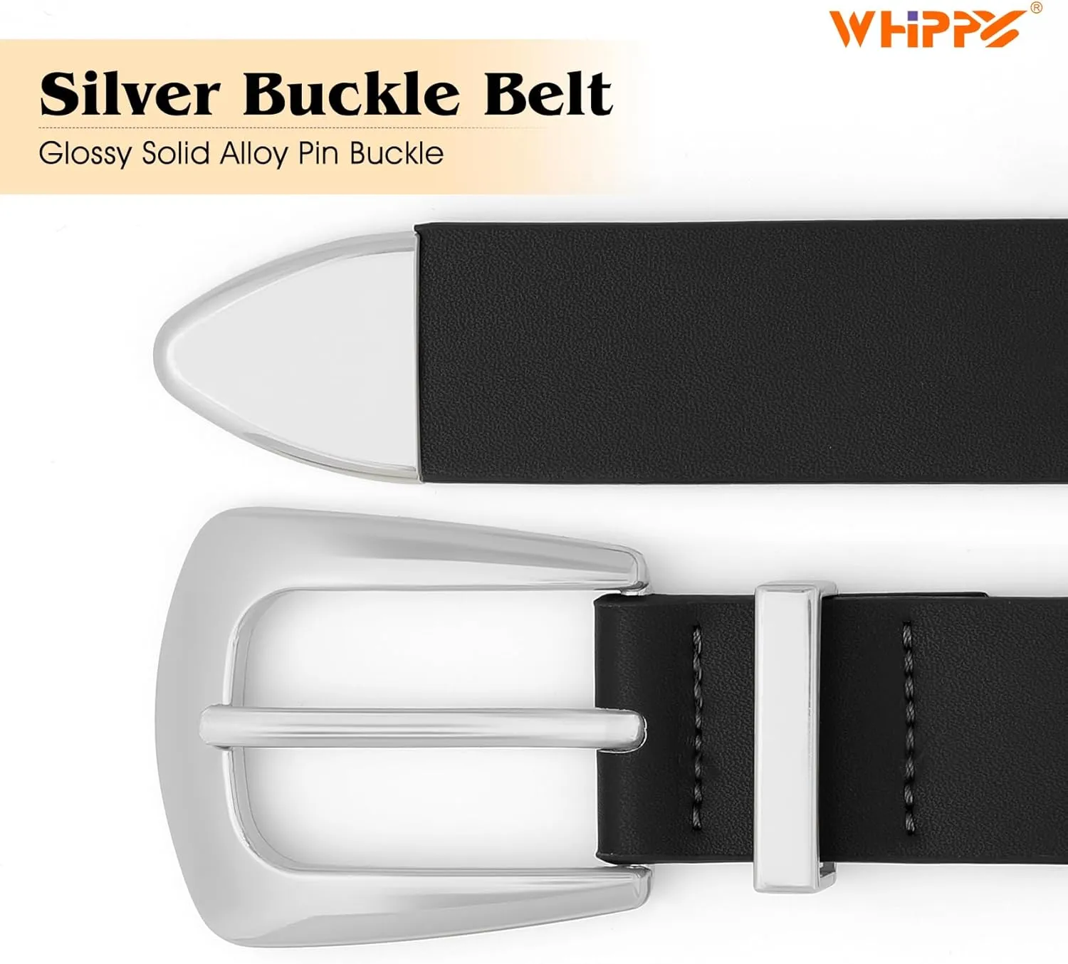 WHIPPY Women Leather Belt for Jeans Pants Dresses Fashion Ladies Western Leather Belt