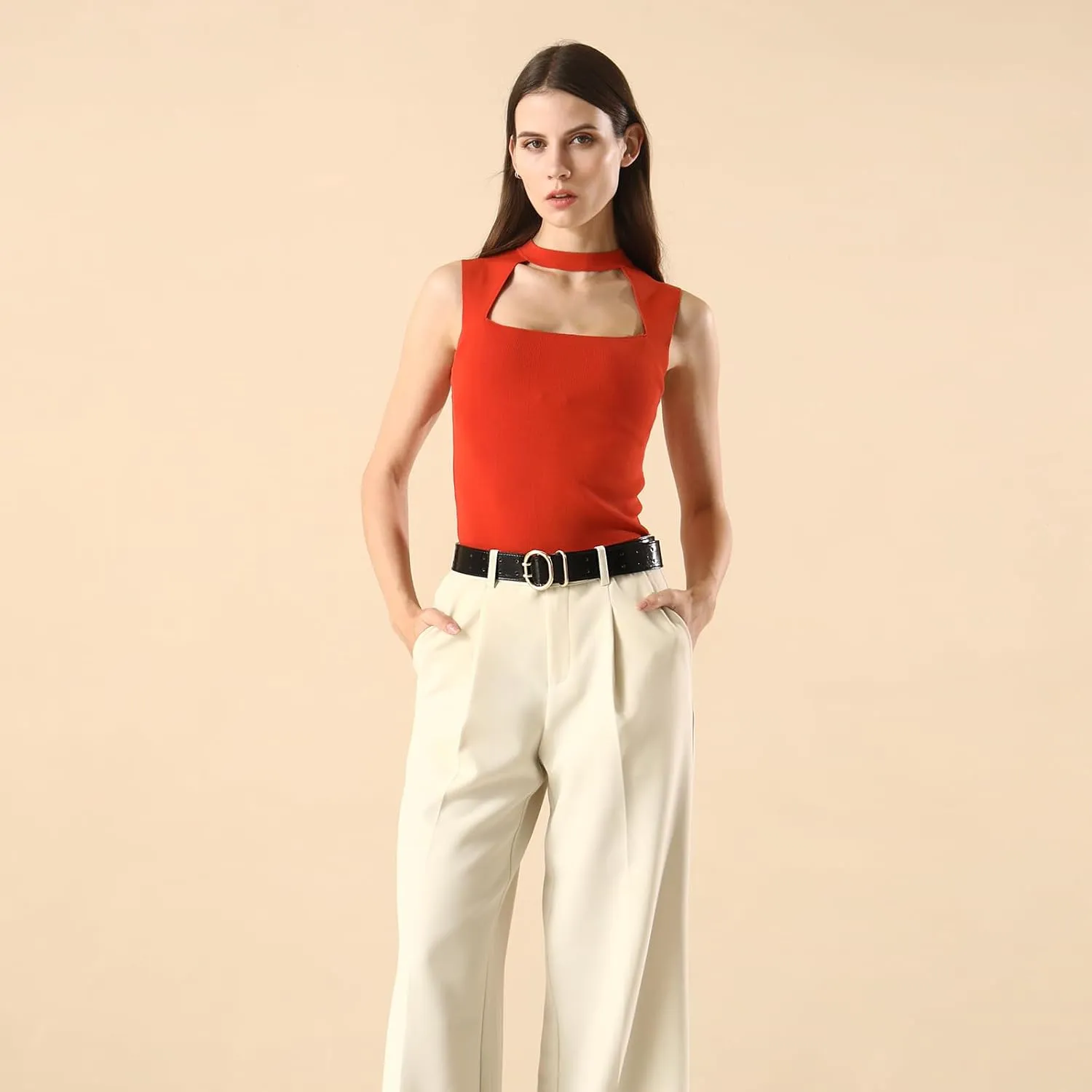 Wide Belts for Women Leather Wide Belts Fashion Thick Black Belt With Gold Buckle Belt for Dresses