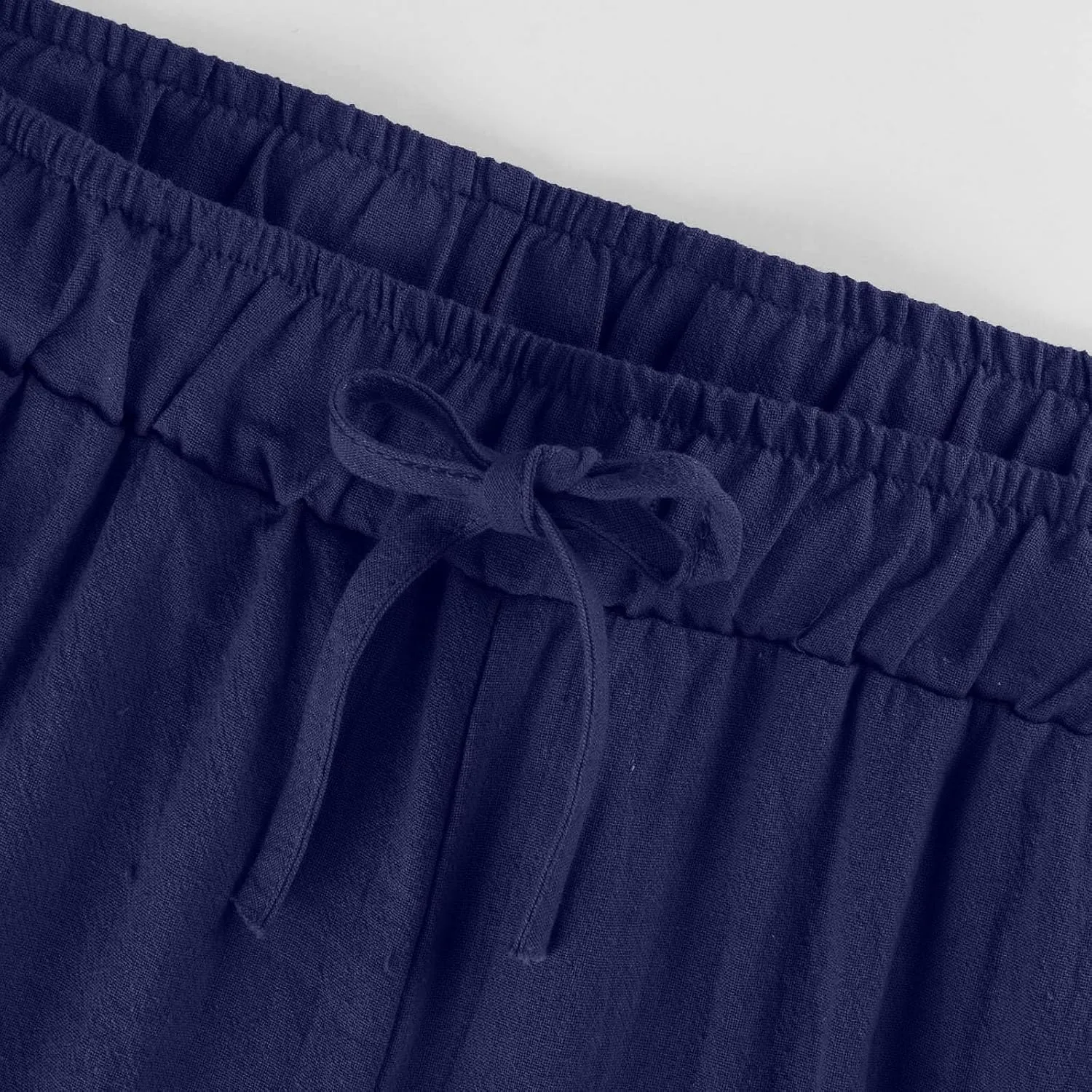 Wide Leg Linen Pants for Women Summer Casual Flowy Beach Pants Cotton Yoga Pants with Pockets Athletic Workout Pants
