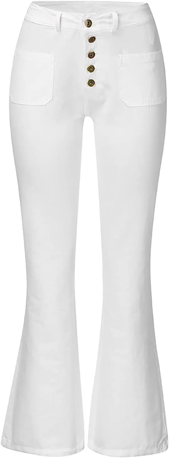 Women Sexy Curvy Slim Fit Butt Lifting Denim Skinny Jeans Flare Bell Bottom Jeans Available in Large Sizes