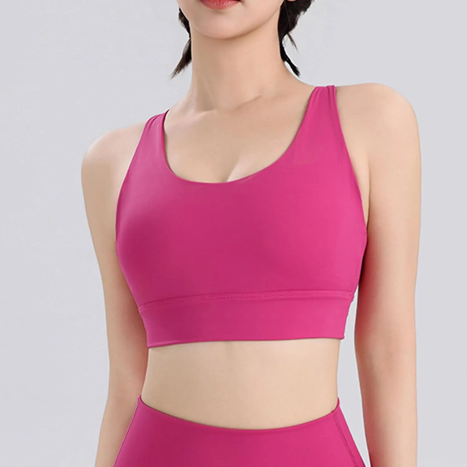 Women Strappy Sports Yoga Crop Tank Top, Sexy Crisscross Back Light Support Clothes Fashion Padded Slim Athletic Tops