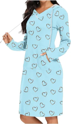 Women's 2024 Fall Dresses Long Sleeve V Neck Floral Dress Flowy Casual Dress Midi Dress Shift Long Dress