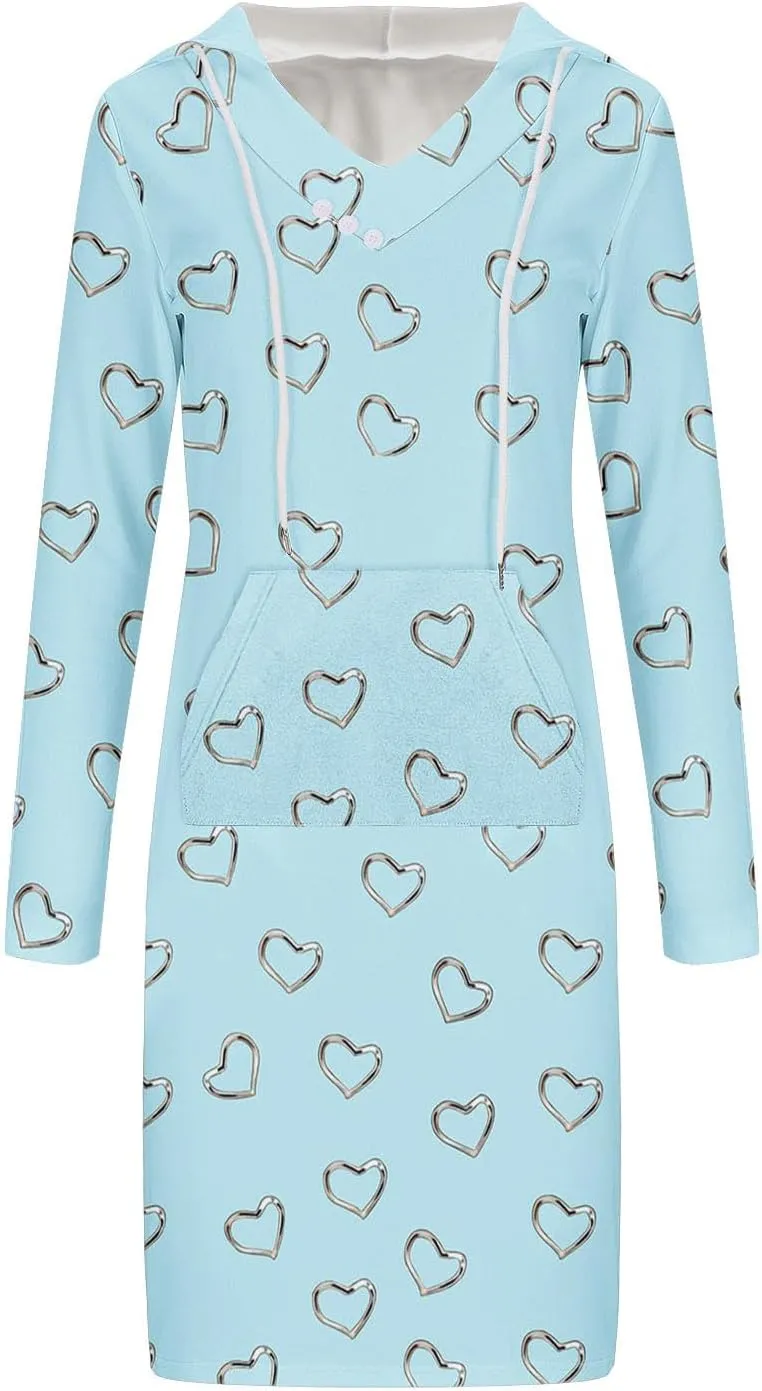 Women's 2024 Fall Dresses Long Sleeve V Neck Floral Dress Flowy Casual Dress Midi Dress Shift Long Dress