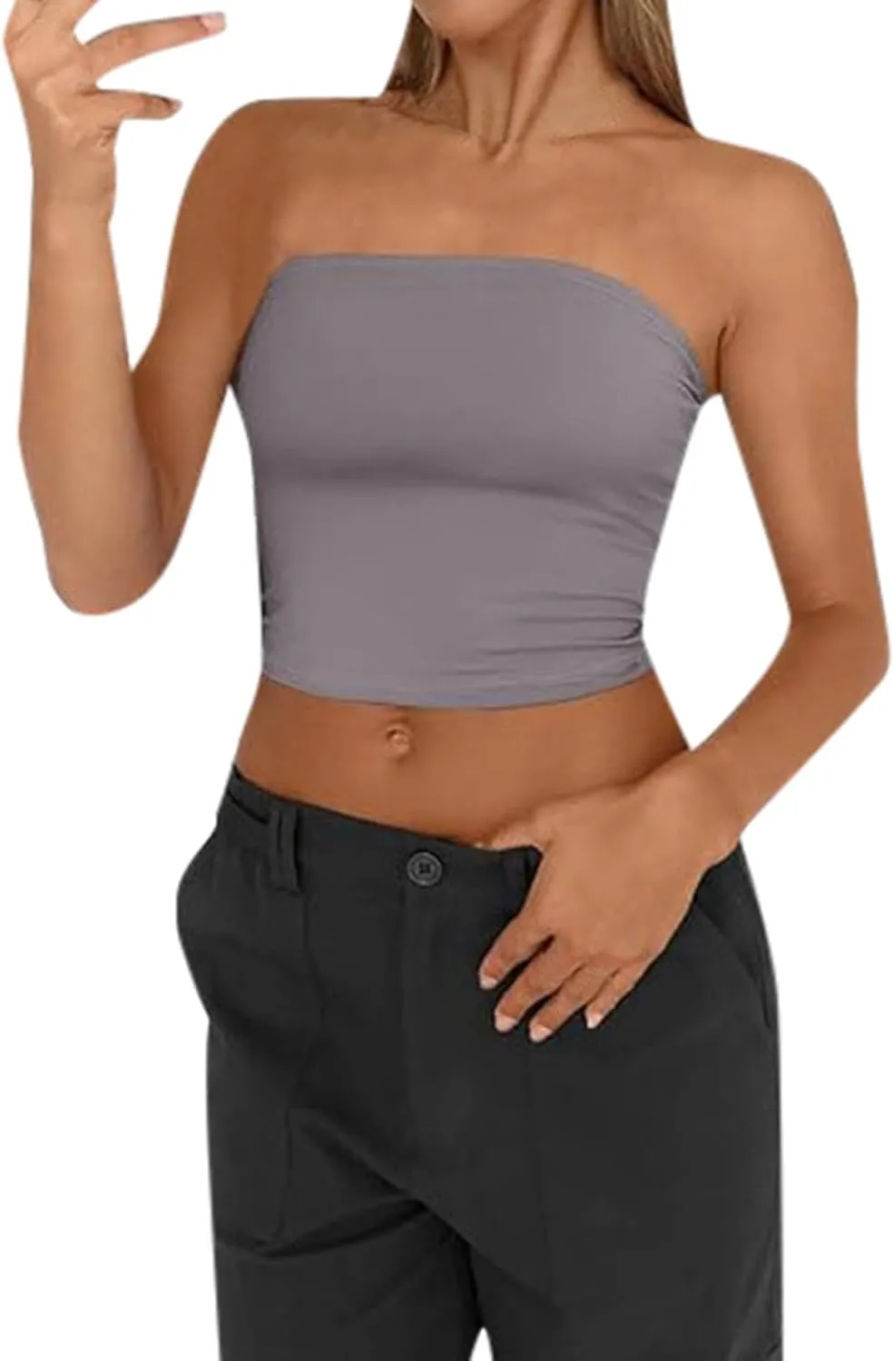 Women's Bustier Top Everyday Wear Bralette & Tank, No Underwire, Light Support, Smooth Under Tops