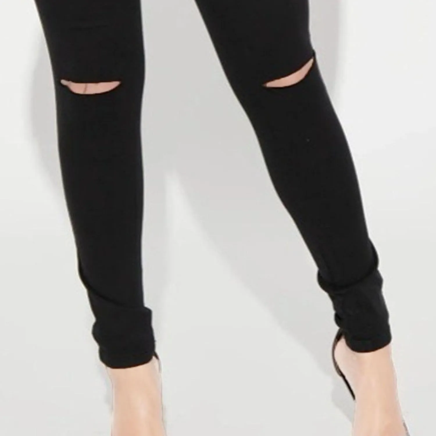 Women's Distressed Skinny High Waisted Jeans Ripped Stretch Casual Denim Pants Slim Fit Pull-On Destroyed Jeans