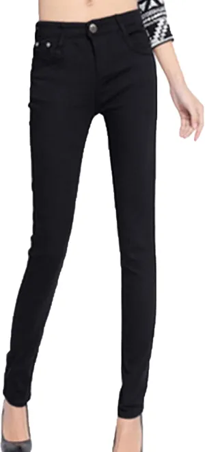 Women's High Waisted Stretch Skinny Jeans Casual Solid Color Slim Fit Pencil Jeans Slimming Butt Lift Denim Pants