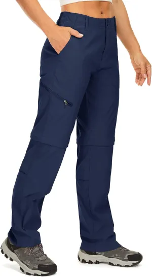 Women's Hiking Pants Convertible Lightweight Quick Dry Outdoor Travel Camping Safari Pants,2192,Blue,16