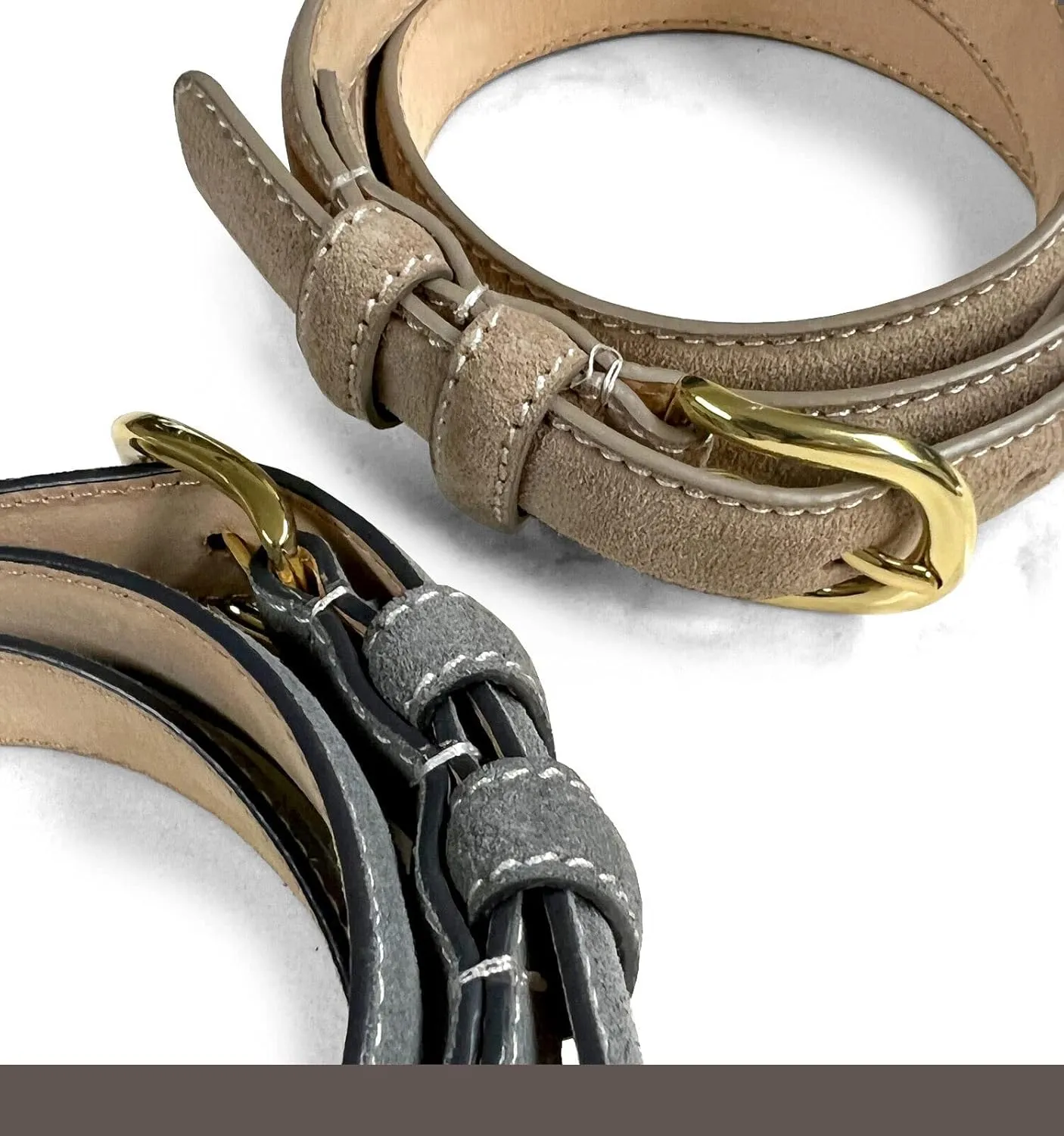Women's Leather Belt Fashion Genuine Suede Leather Belts For Jeans Dress or Ratchet Belt 1"(25mm) Wide