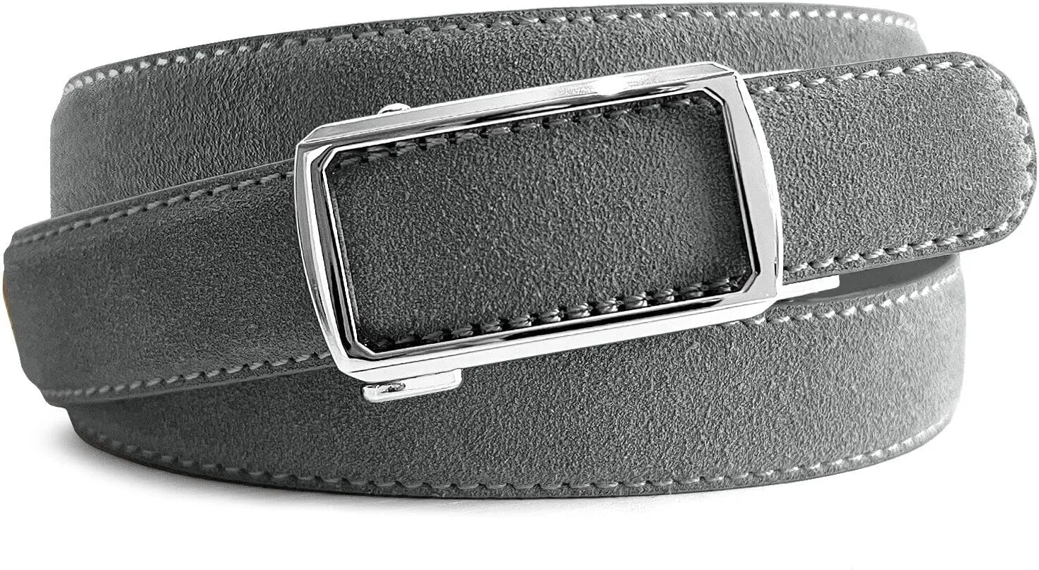 Women's Leather Belt Fashion Genuine Suede Leather Belts For Jeans Dress or Ratchet Belt 1"(25mm) Wide