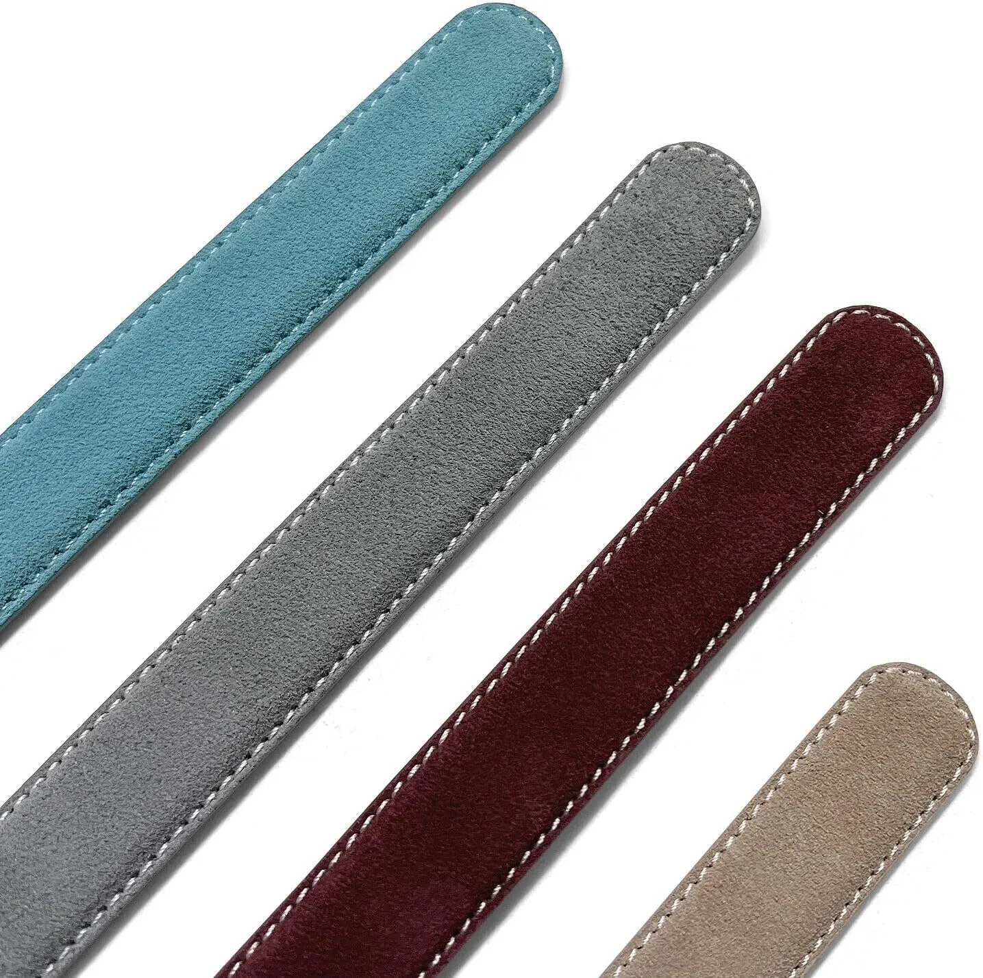 Women's Leather Belt Fashion Genuine Suede Leather Belts For Jeans Dress or Ratchet Belt 1"(25mm) Wide