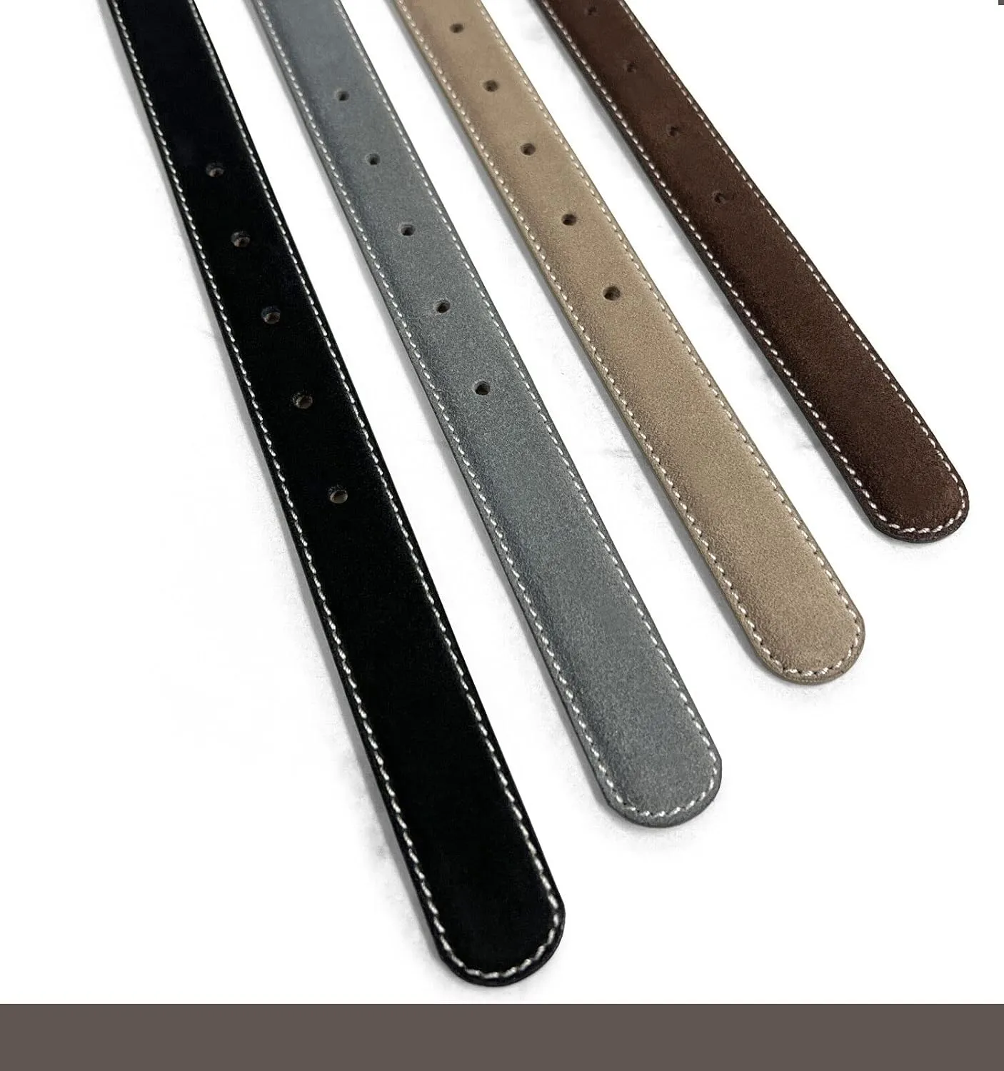 Women's Leather Belt Fashion Genuine Suede Leather Belts For Jeans Dress or Ratchet Belt 1"(25mm) Wide