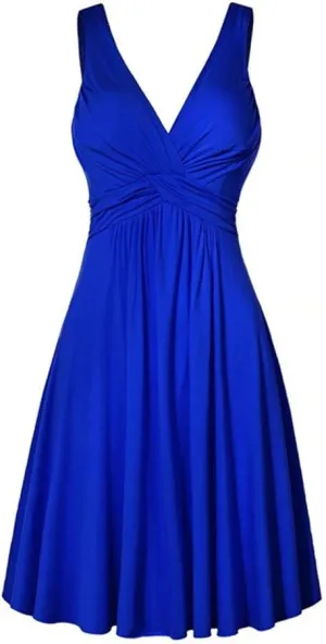 Womens Pleated Plus Strap Skirt Sundress Retro V Neck Slim Fit Vintage Dresses Pretty Garden Dresses for Women 2025