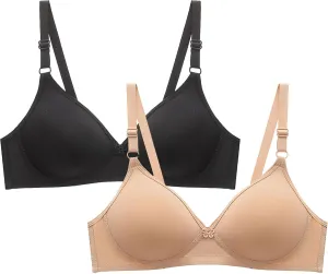 Womens Push Up Bra Pack of 3 Seamless Wireless Comfort No Underwire Bras Everyday Adjustable Breathable Bras