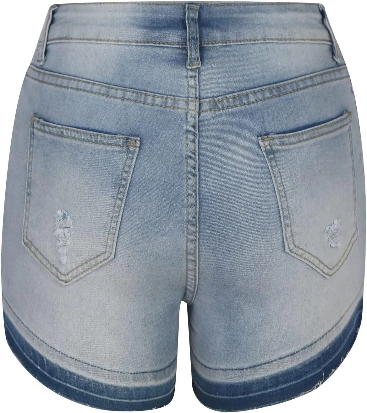 Womens Ripped Denim Jean Shorts High Waisted Stretchy Frayed Raw Hem Short Jeans Summer Casual Denim Butt Lift Shorts