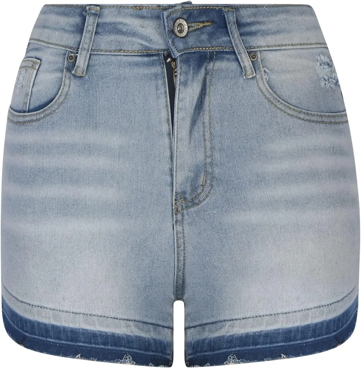 Womens Ripped Denim Jean Shorts High Waisted Stretchy Frayed Raw Hem Short Jeans Summer Casual Denim Butt Lift Shorts